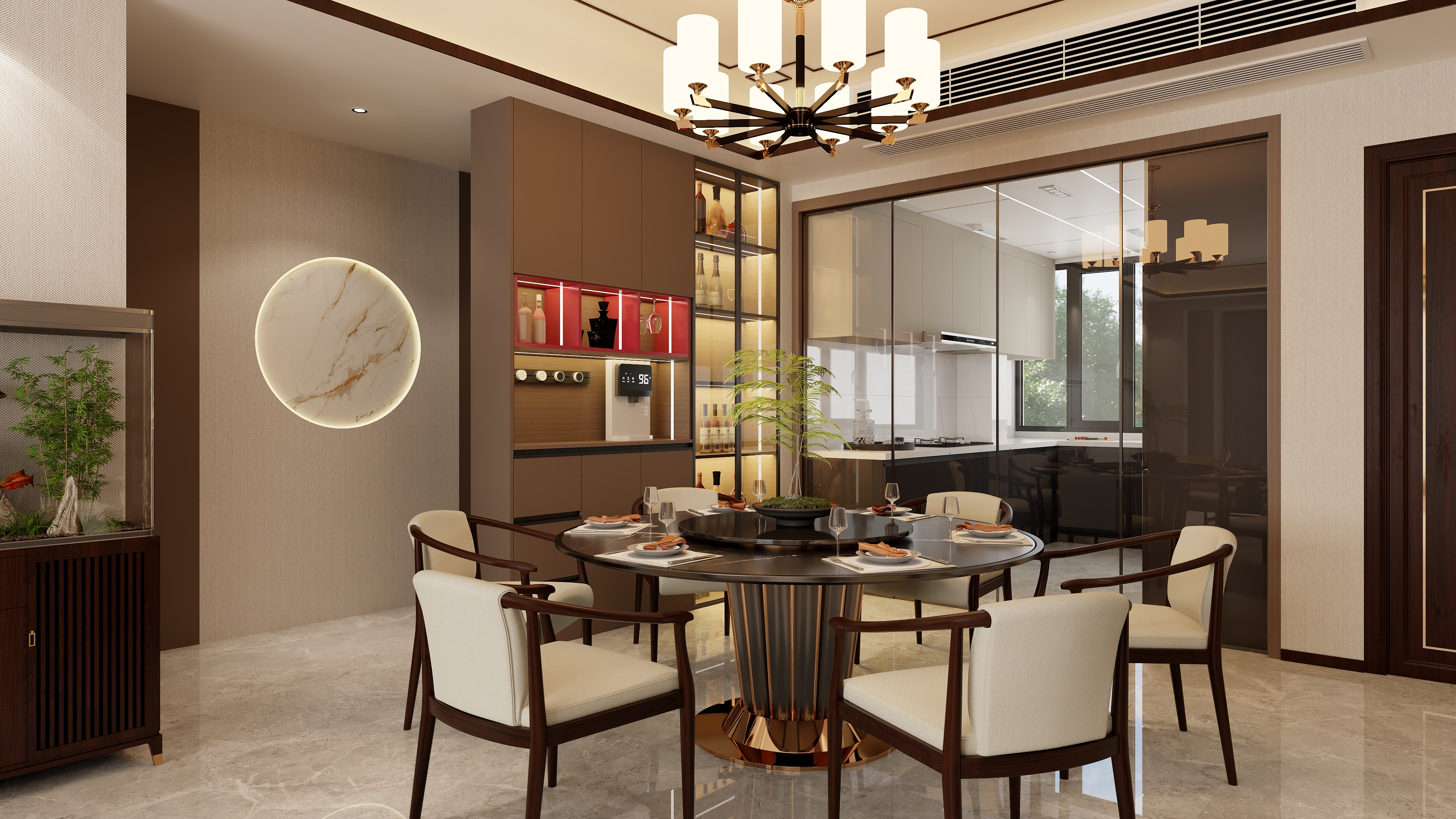 不ai画图-新中式137㎡4室装修效果图