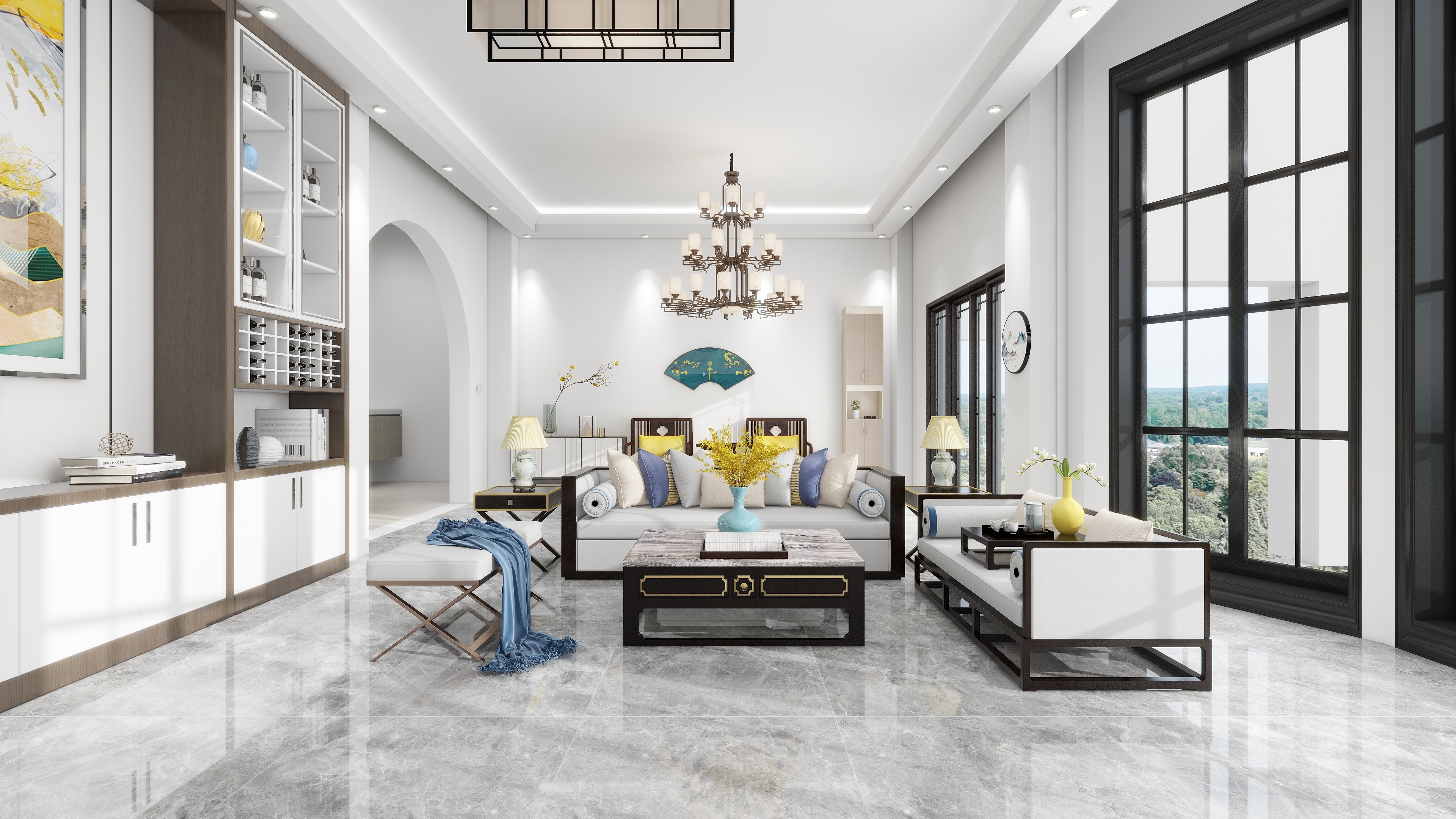 星空设计500-现代简约143㎡1室装修效果图