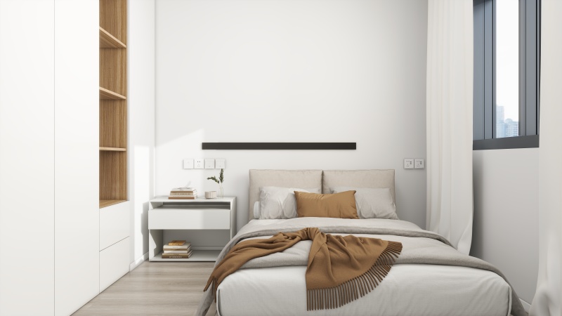 Modern Gray & White Bedroom Design Ideas