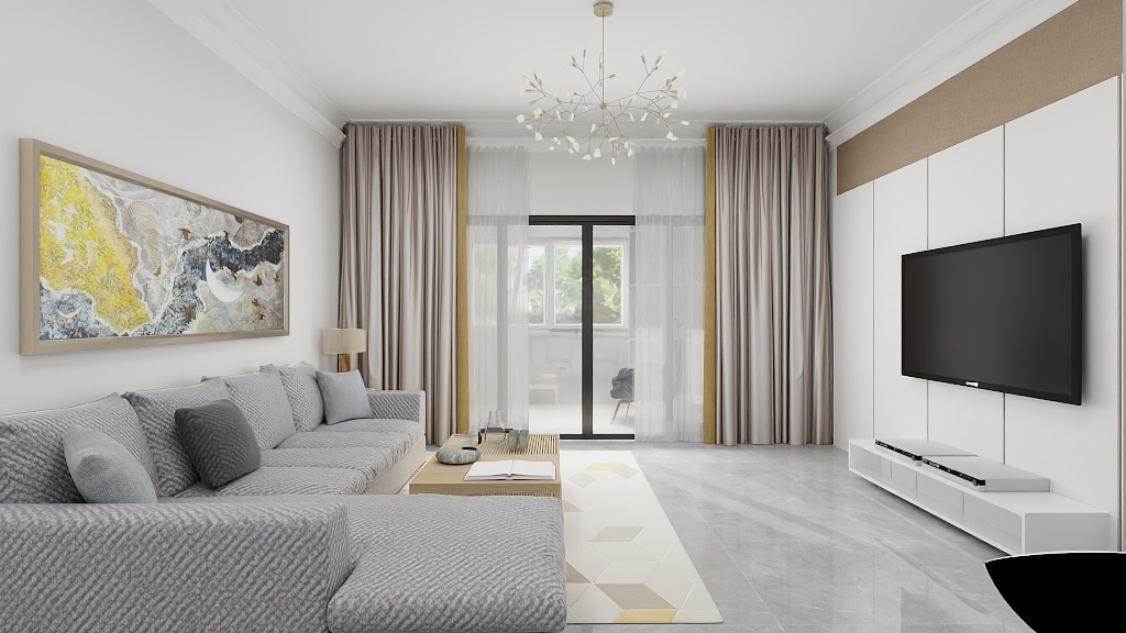 零零后小菜设计师-现代简约风格客餐厅设计-装修设计方案