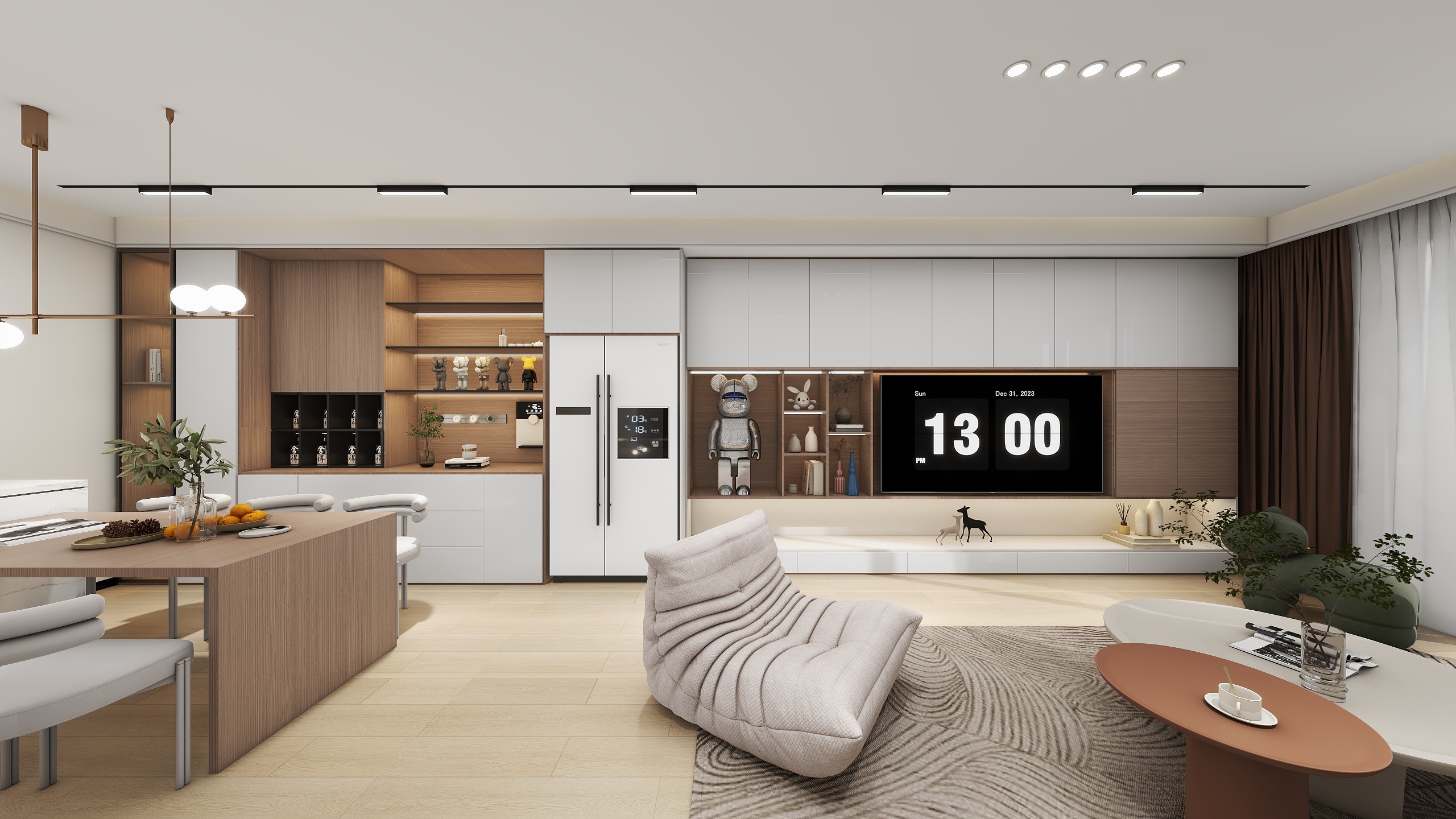 全案设计丶马明-【原木、奶油】城北滨江河畔-装修设计方案