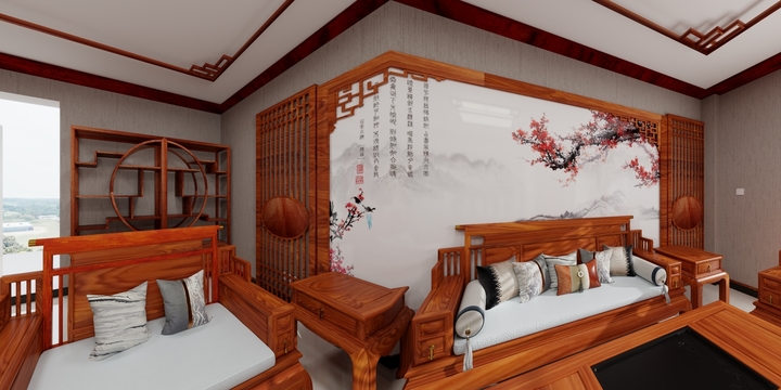 卢园红木全屋定制-中式方案-装修设计方案