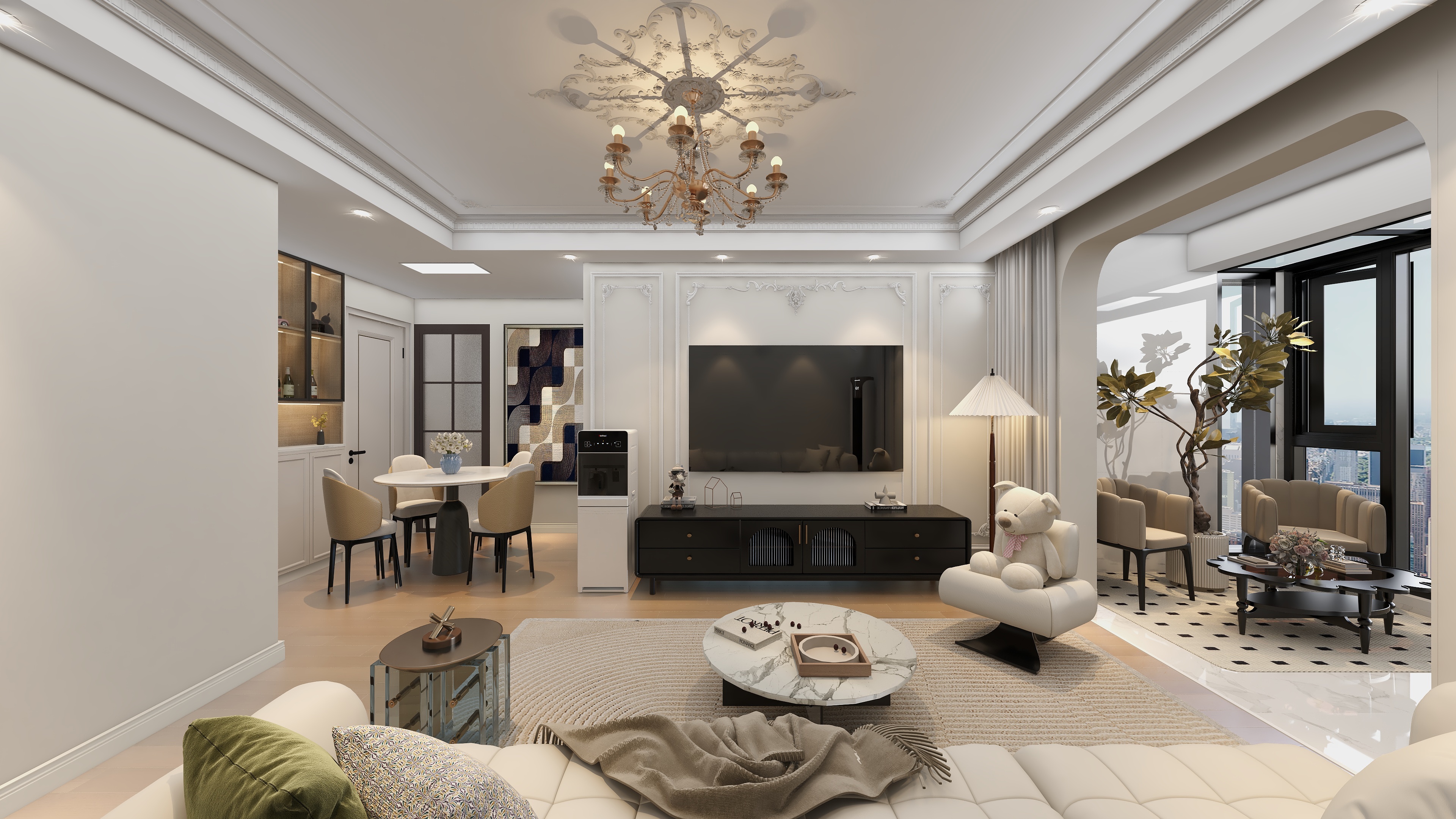 效果图定制13524942650-【法式奶油】~ 三房-装修设计方案