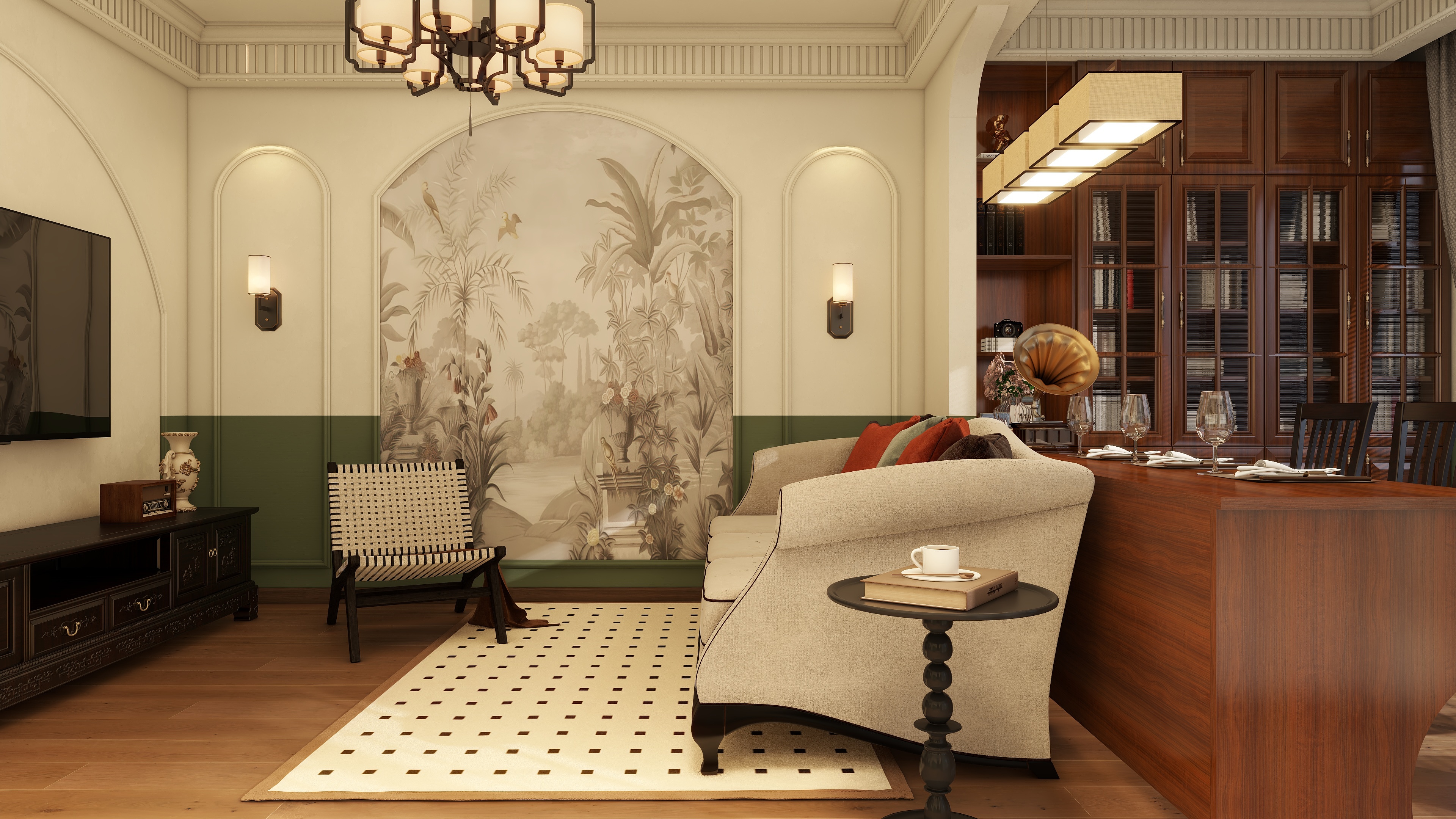 战地薯条-海派南洋复古装修效果图