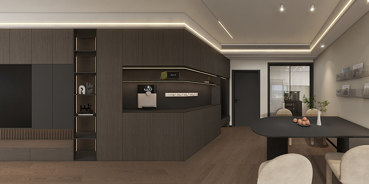 清晨阳光丨星-万达东茂湾14-02-复古-装修设计方案