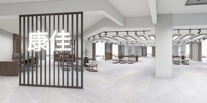 启诺装饰A-丹灶金沙城市空间晾衣架展厅-装修设计方案