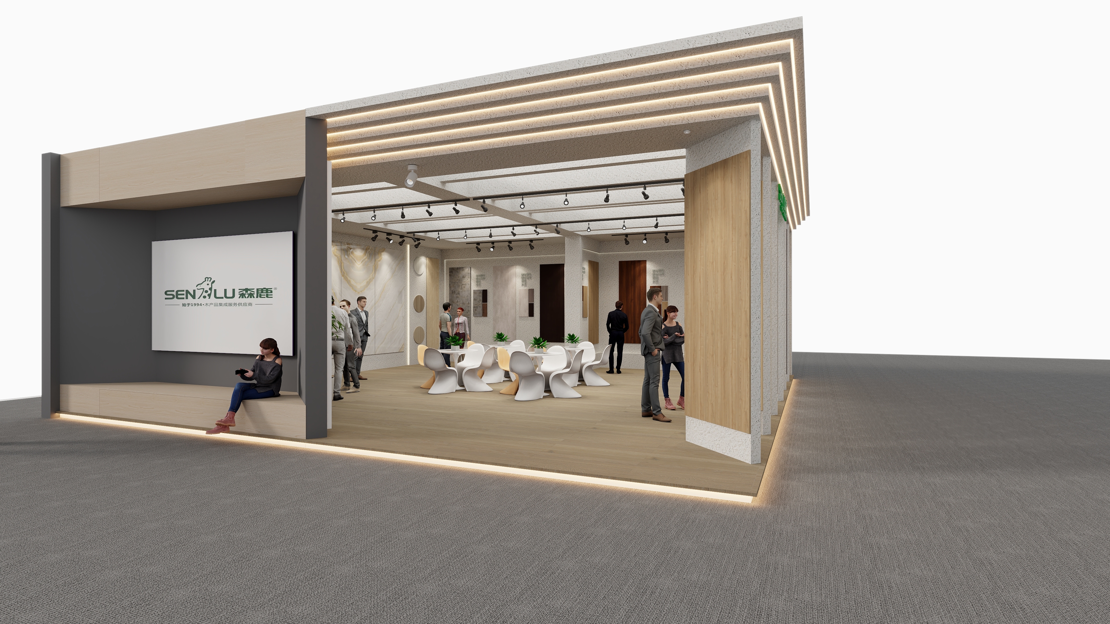 森鹿广州展会展厅  15.4B02-装修设计方案
