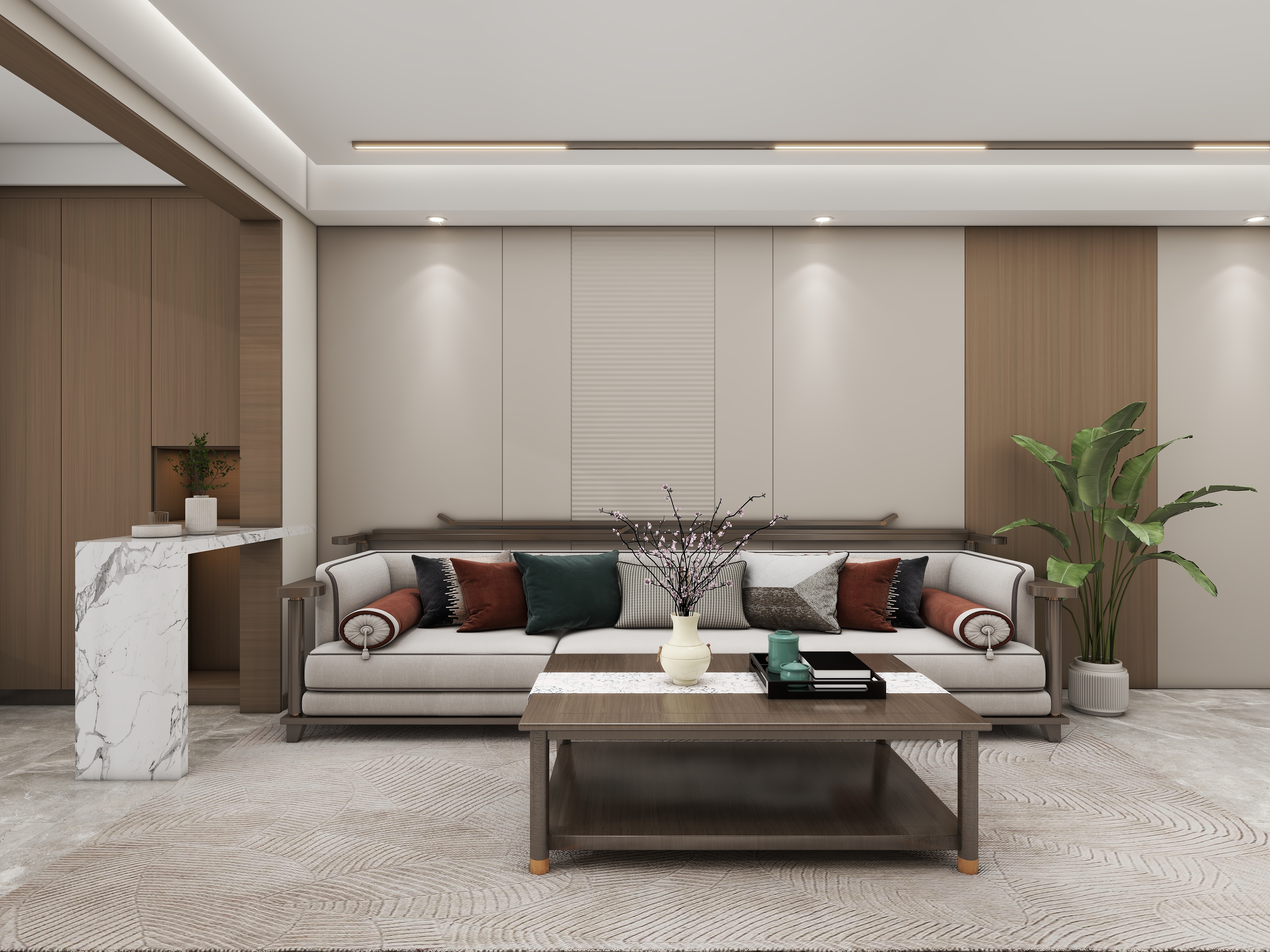 壹诺设计工作室-新中式装修效果图