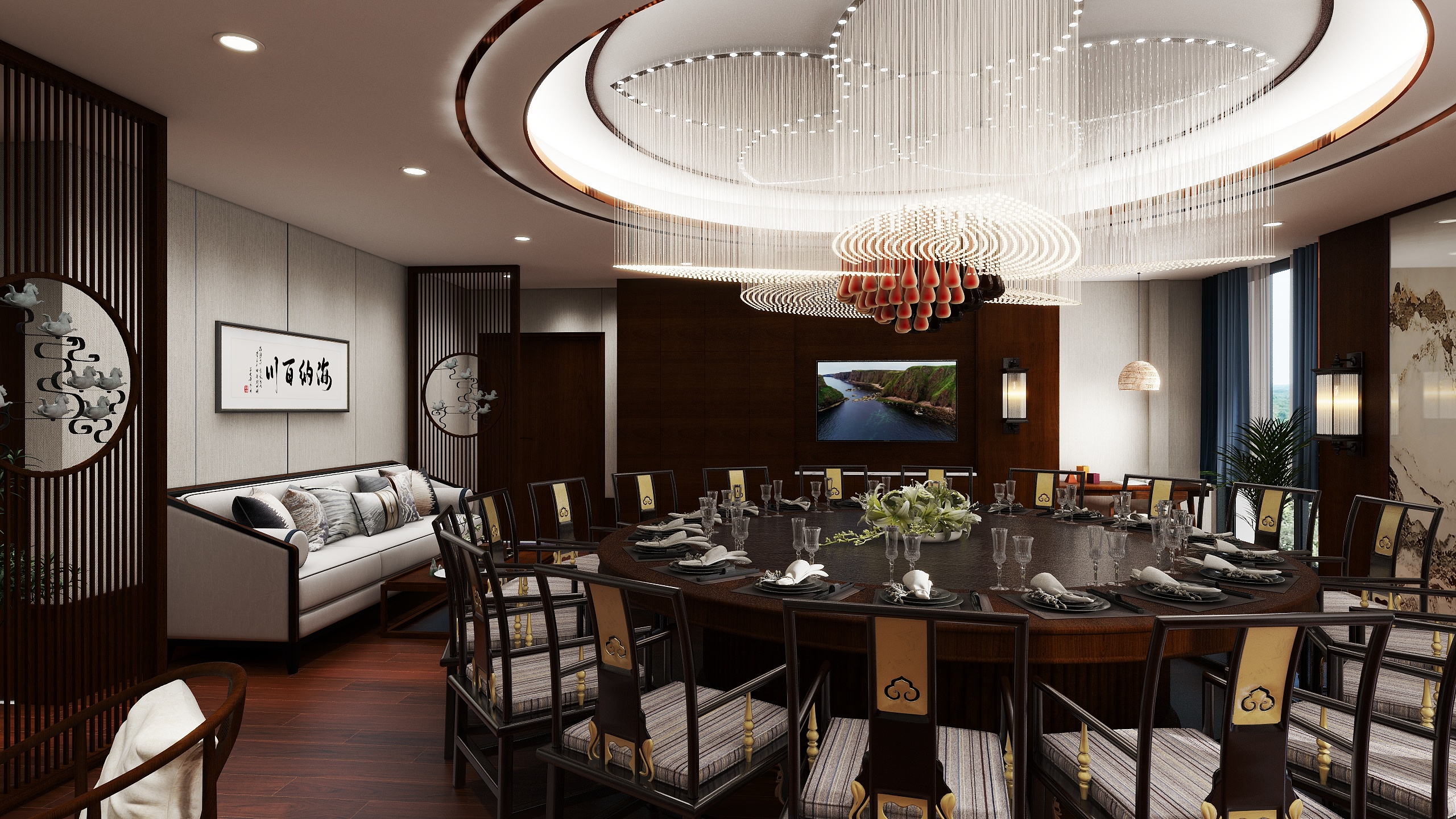 A家装饰86-射阳文旅酒店大包厢-装修设计方案