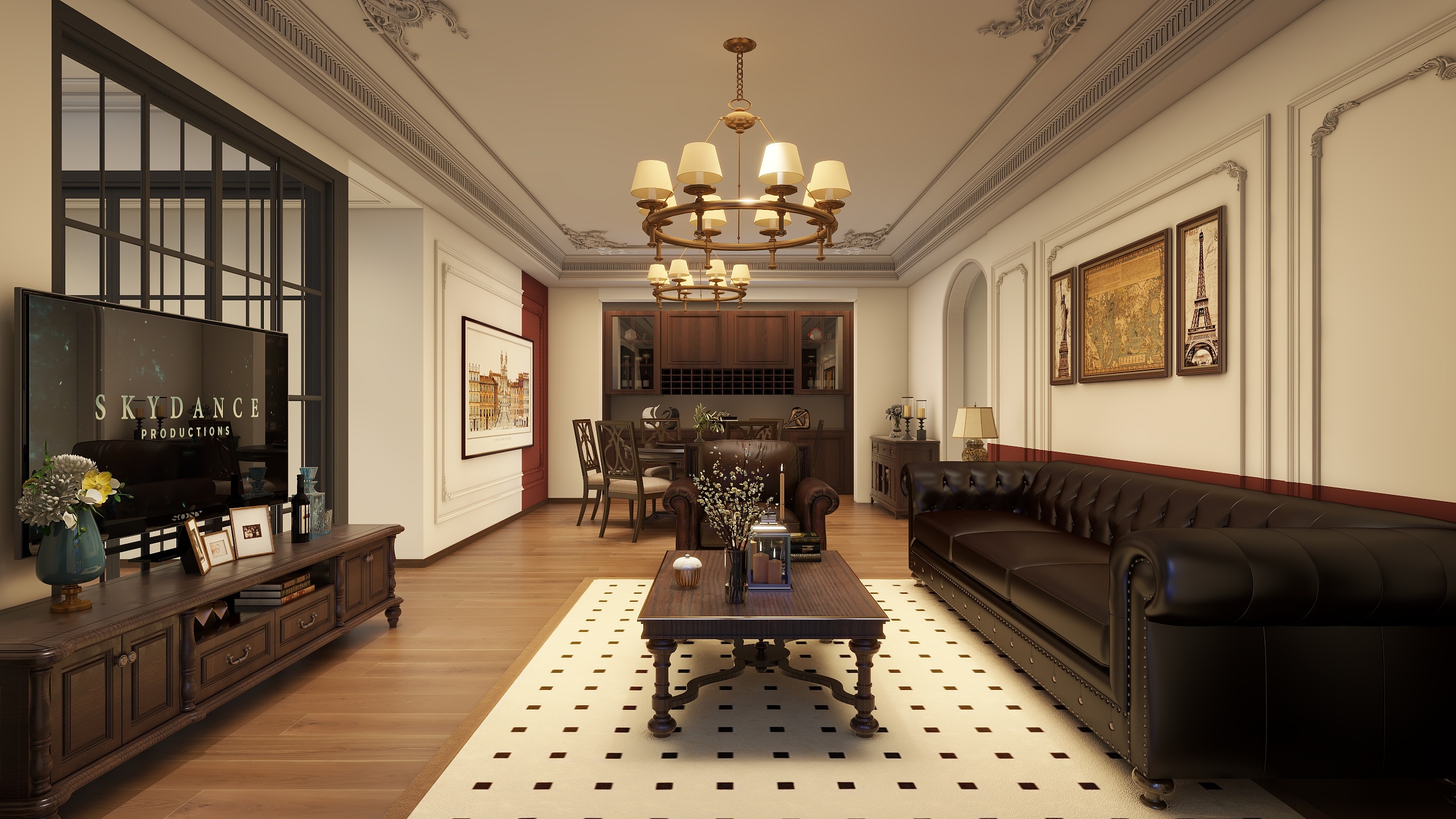 唐锐-美式-装修设计方案