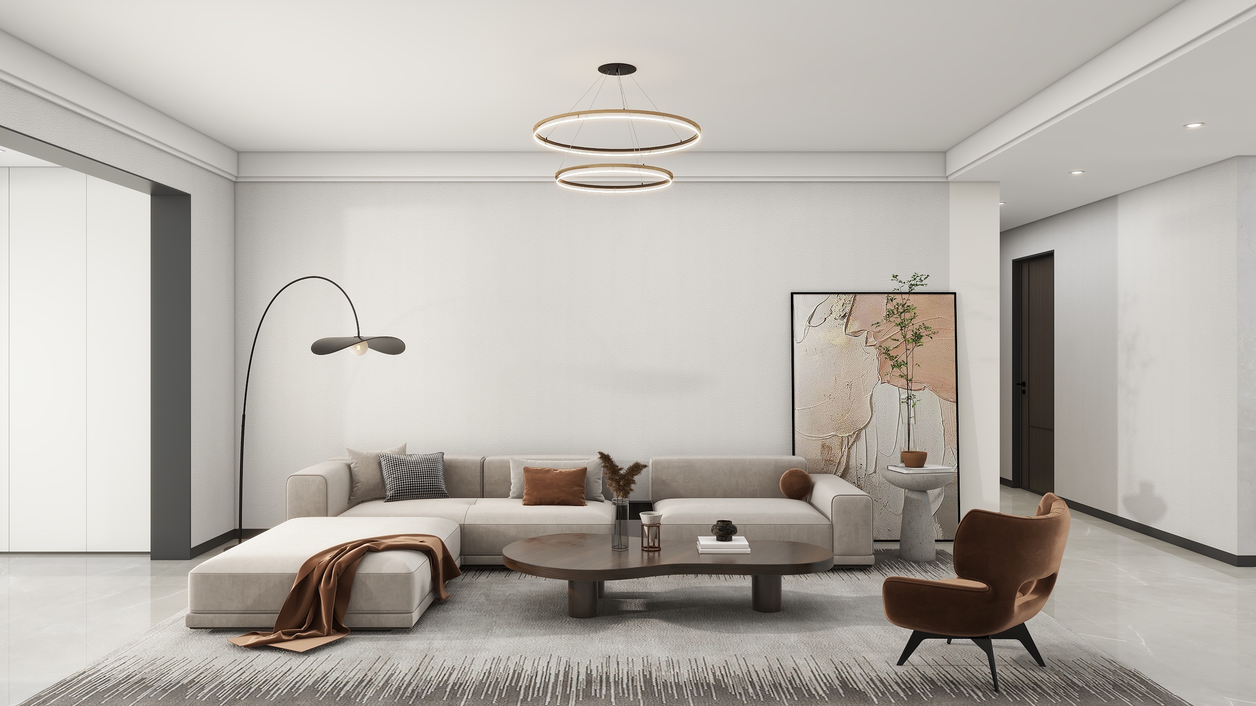 李青越-125平方现代简约三居室装修效果图