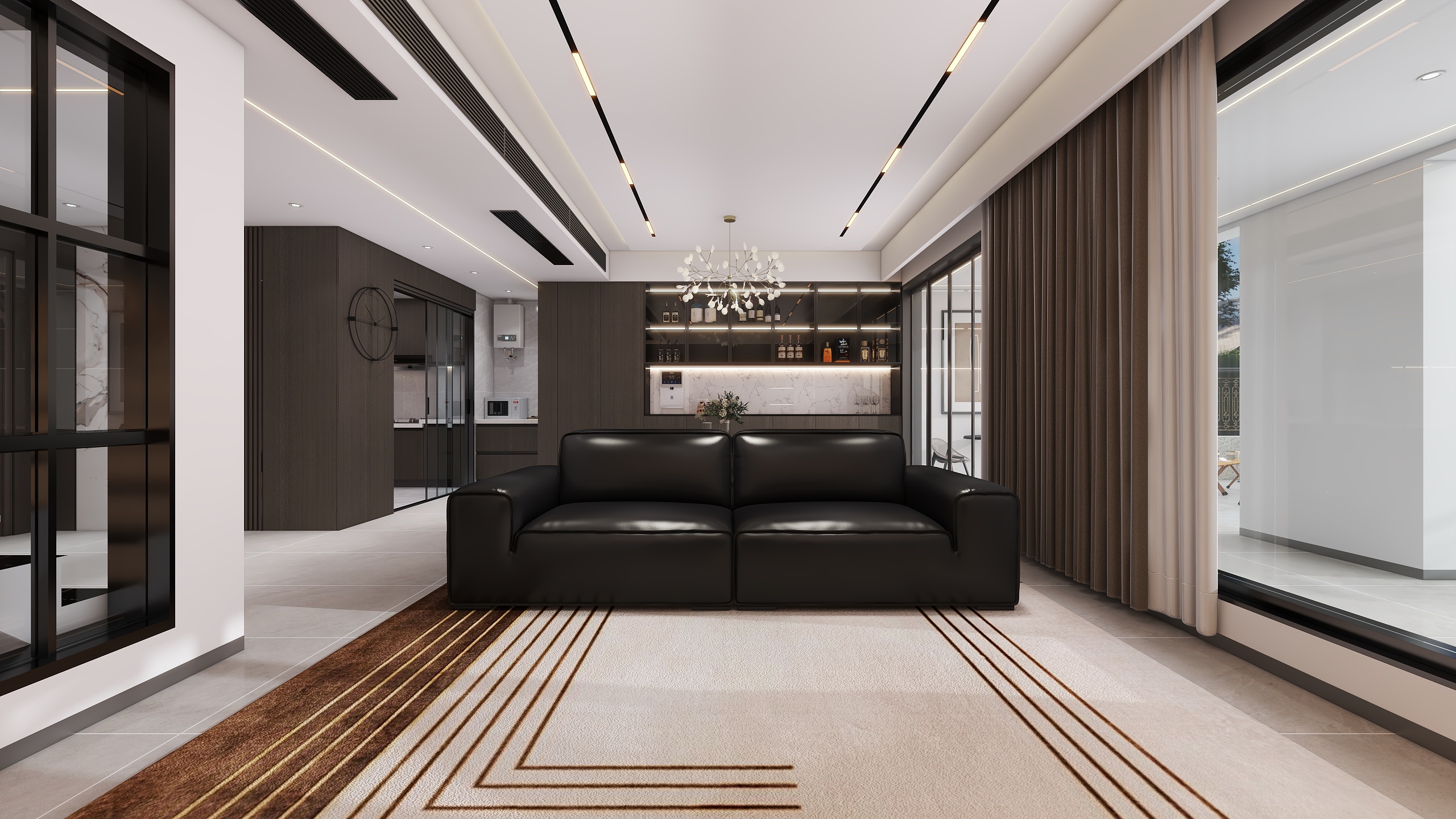 成爽-四川成都天奉合府（340平方复式底跃八居室）装修效果图