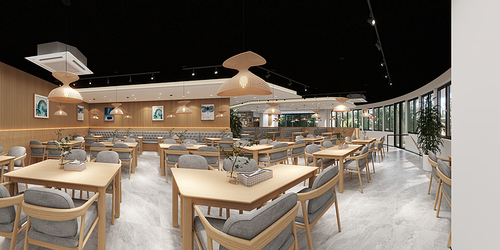 一个设计师呀-素食餐厅-装修设计方案