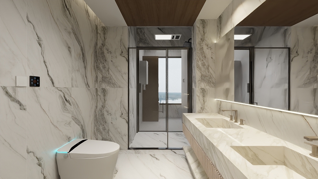 徐开国-阅山湖云著220平陈总豪宅效果图-装修设计方案