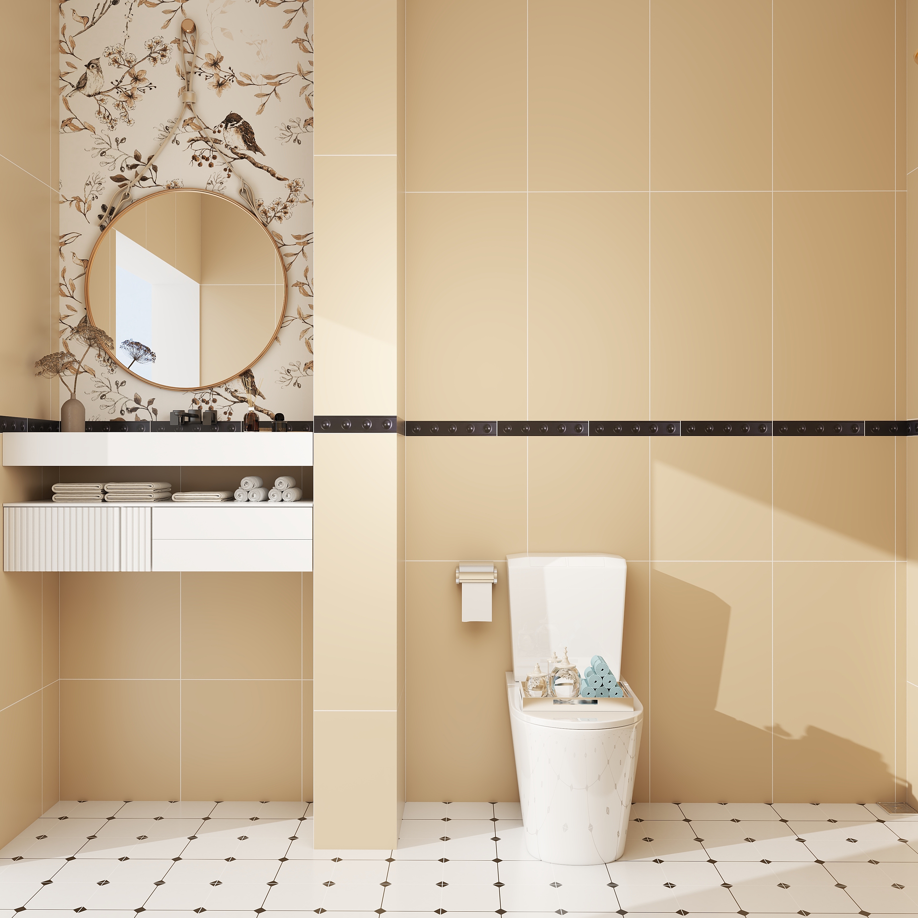 佛山幸福家装-法式复古卫生间-装修设计方案