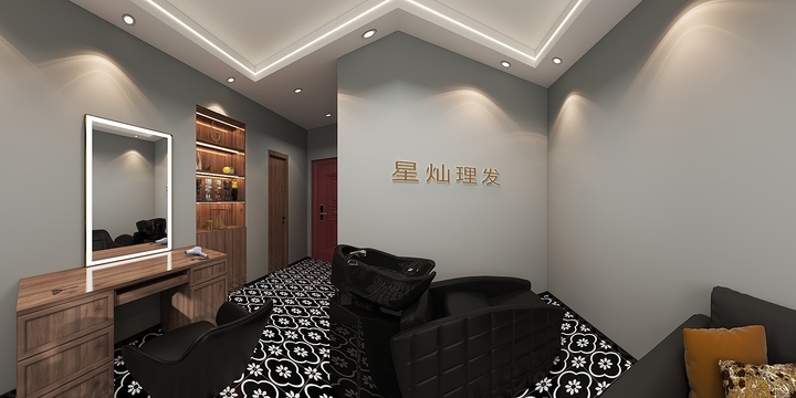 逆流而上A-2.23 理发店-装修设计方案