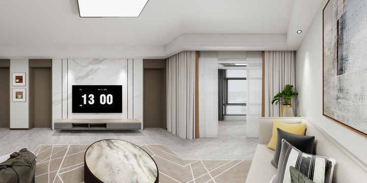 室内设计LYping-金泰贞观悦府98㎡3室-装修设计方案