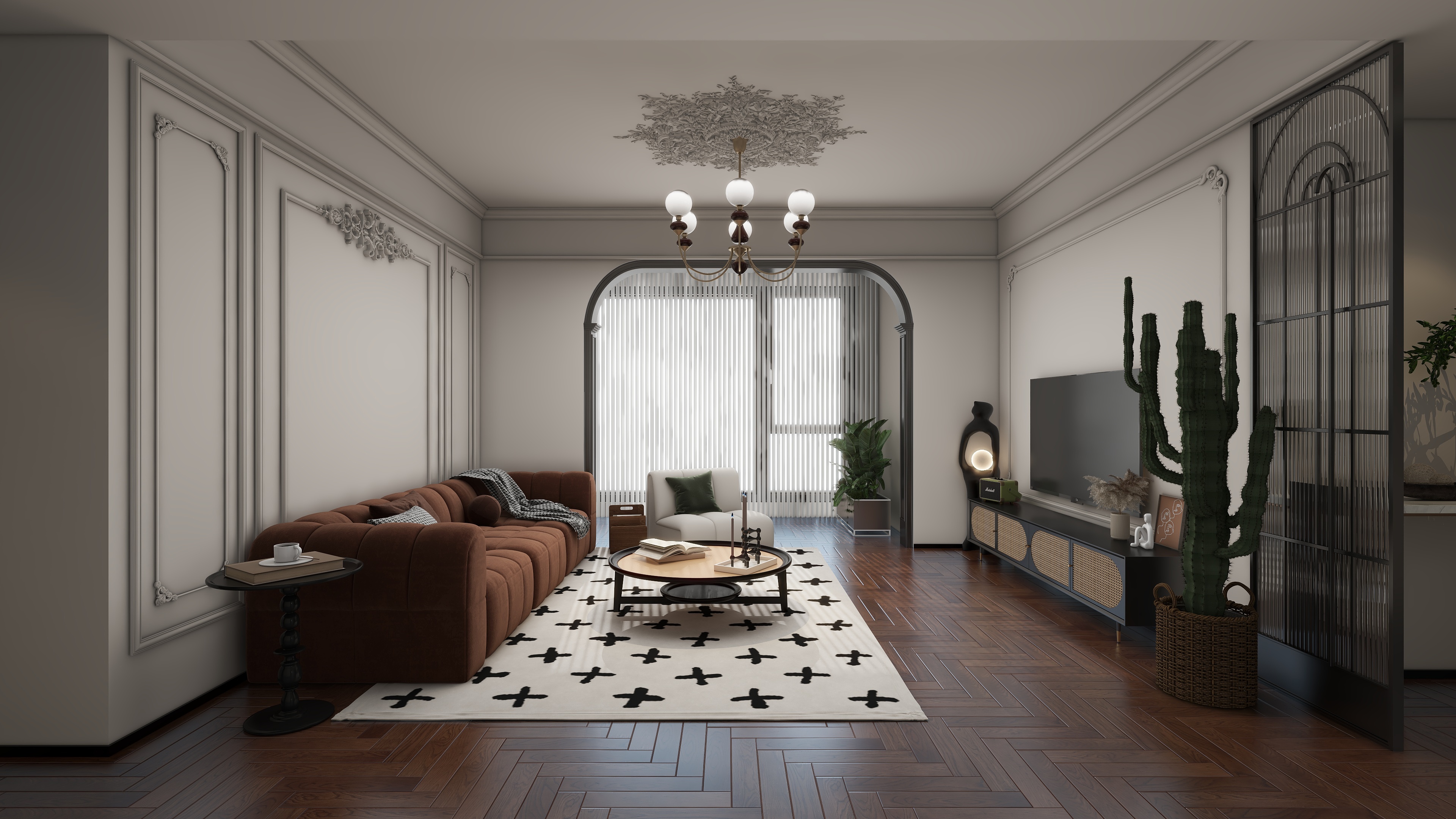 星空设计500-混搭75㎡装修效果图