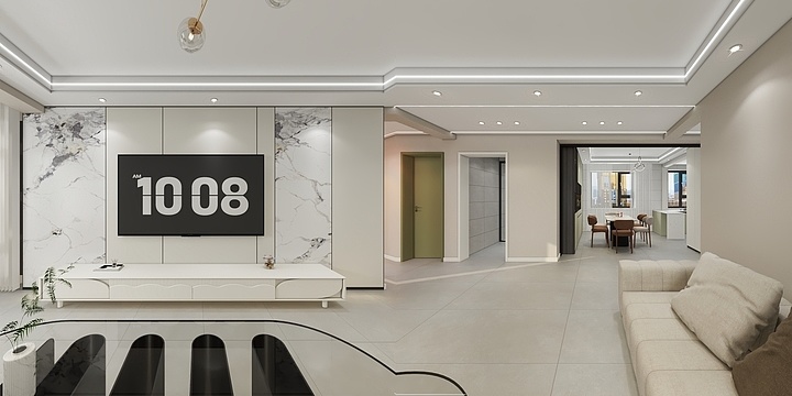 青鸟设计ZJnK-雅士利装饰水墨清华3-1-501现代修改-装修设计方案