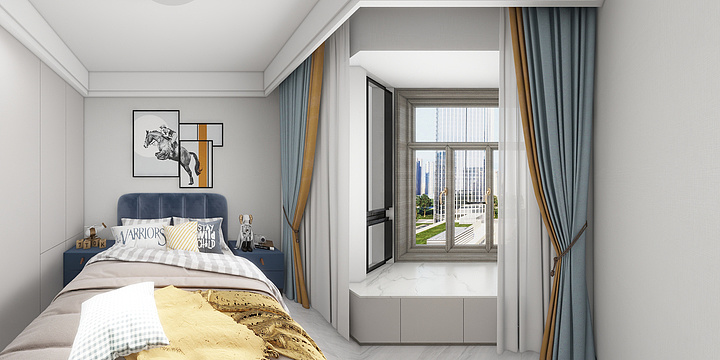 全案空间设计中心-书香名邸6-1062-王先生-装修设计方案