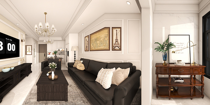 今天又画图了-康泰学府美式-装修设计方案