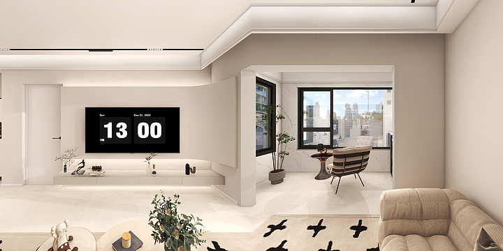 今天又画图了-水晶名都奶油风-装修设计方案