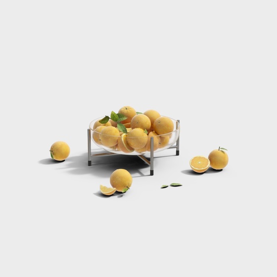 Orange Modern Fruit Decoration 3D Model