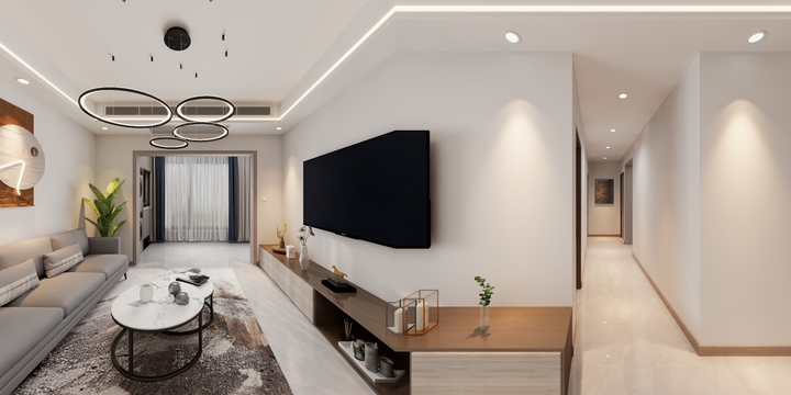 橘子我是柚子-时代天镜效果户型.dwg-装修设计方案