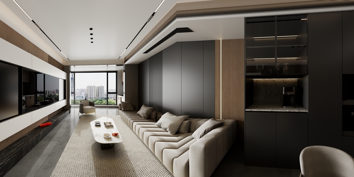 小坤设计-黑色现代轻奢-装修设计方案