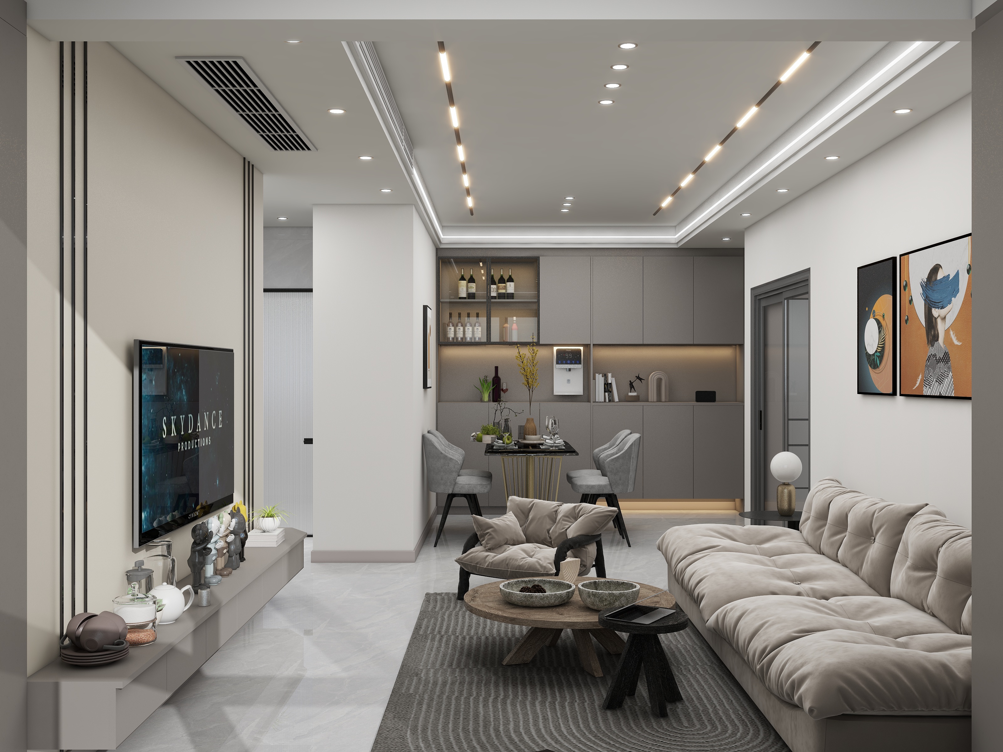 设计师小亻可-望江名门二期100平现代简约风装修效果图