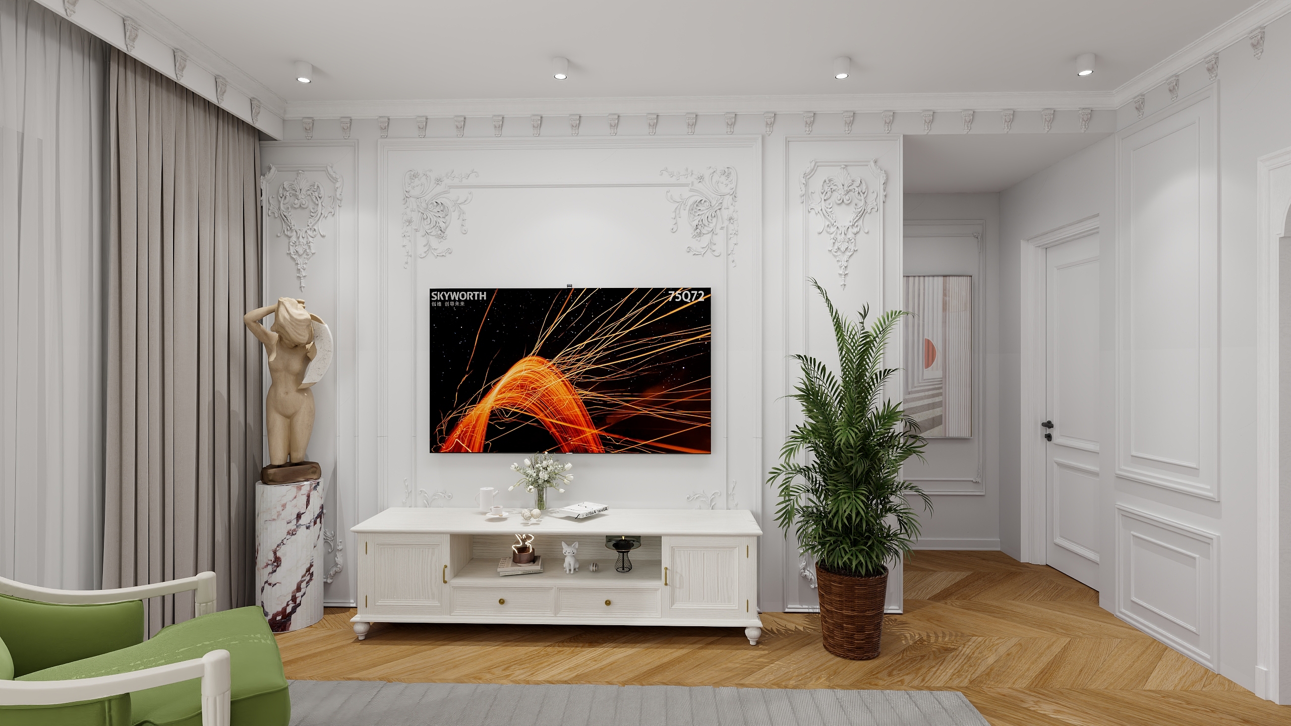 luoqiu-阳光城翡丽海岸125㎡3室装修效果图