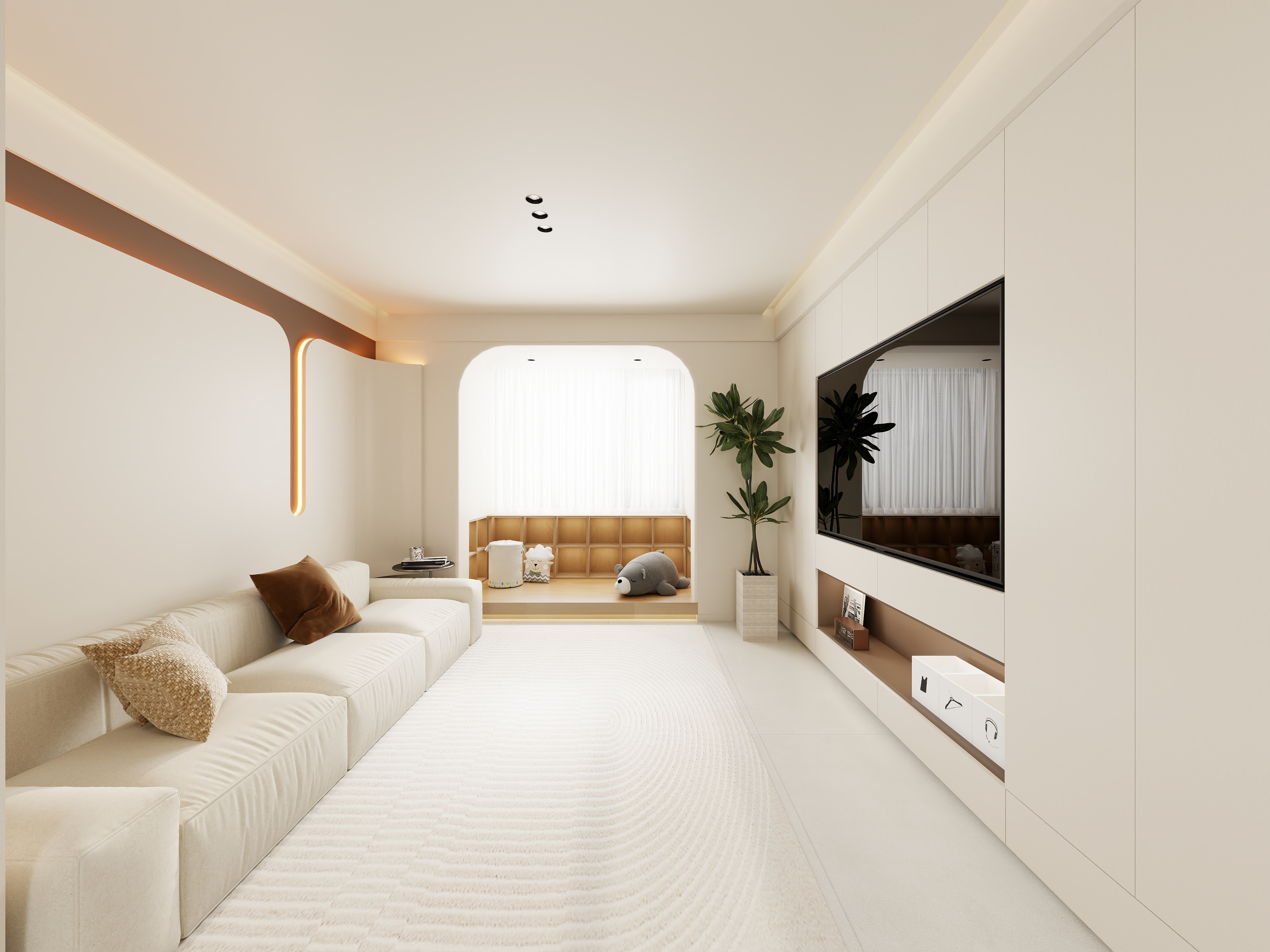 陈辉-北润园101²奶油现代三居装修效果图