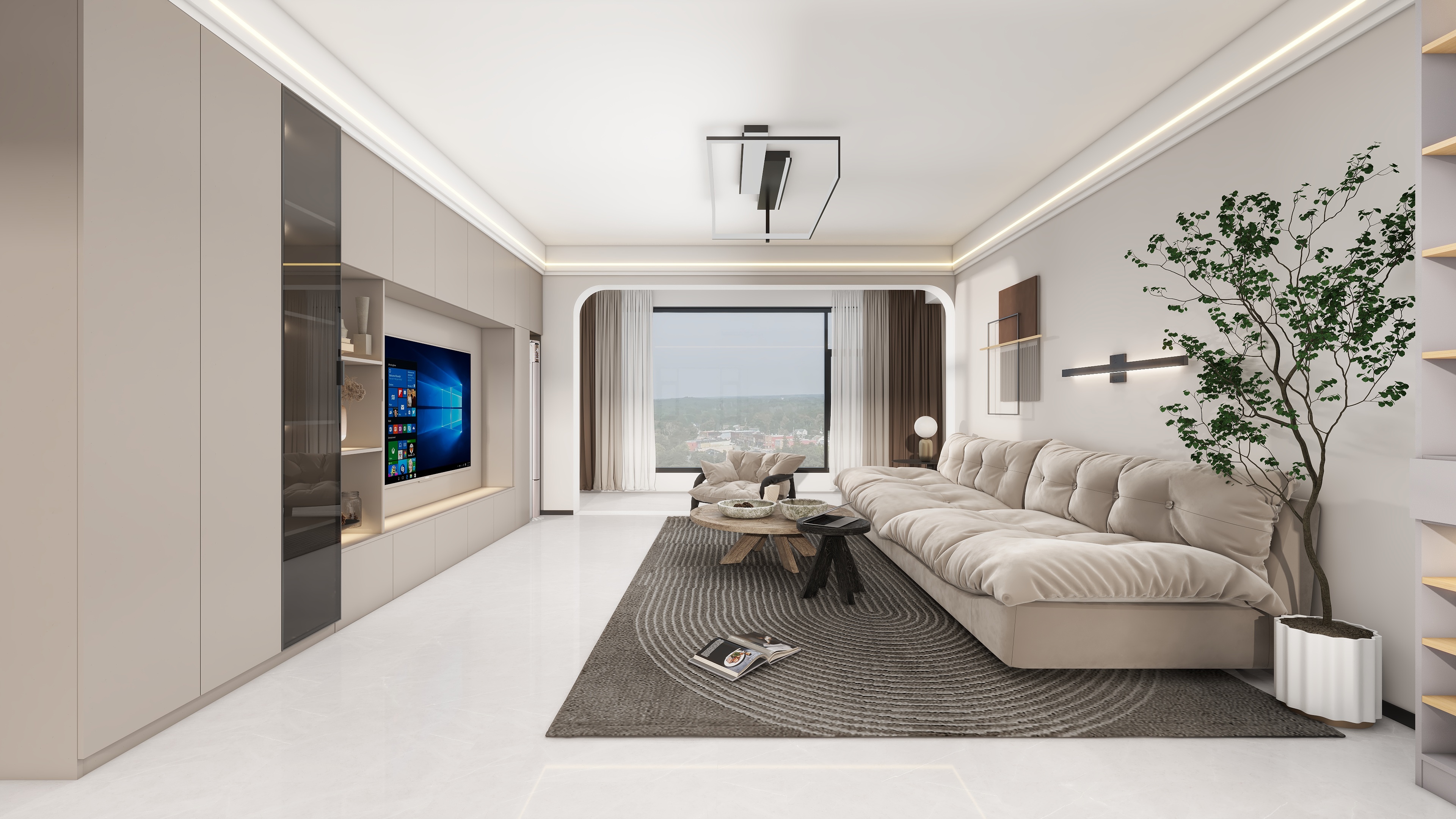 星空设计500一套-现代简约192㎡5室装修效果图