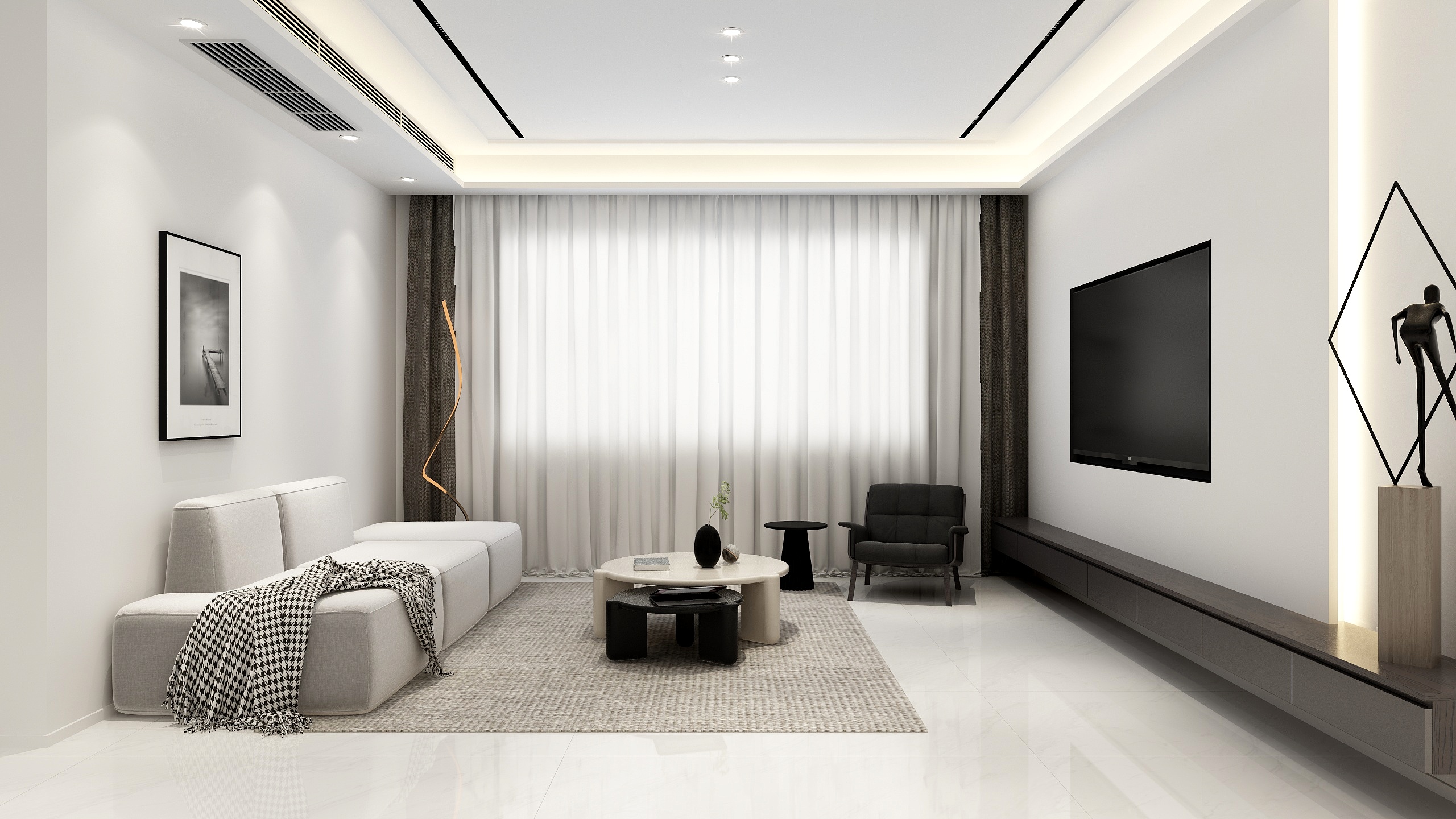 连瑞雪-现代简约126m²三居-装修设计方案