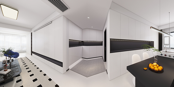 室内设计刘念-黑白风格全房-装修设计方案