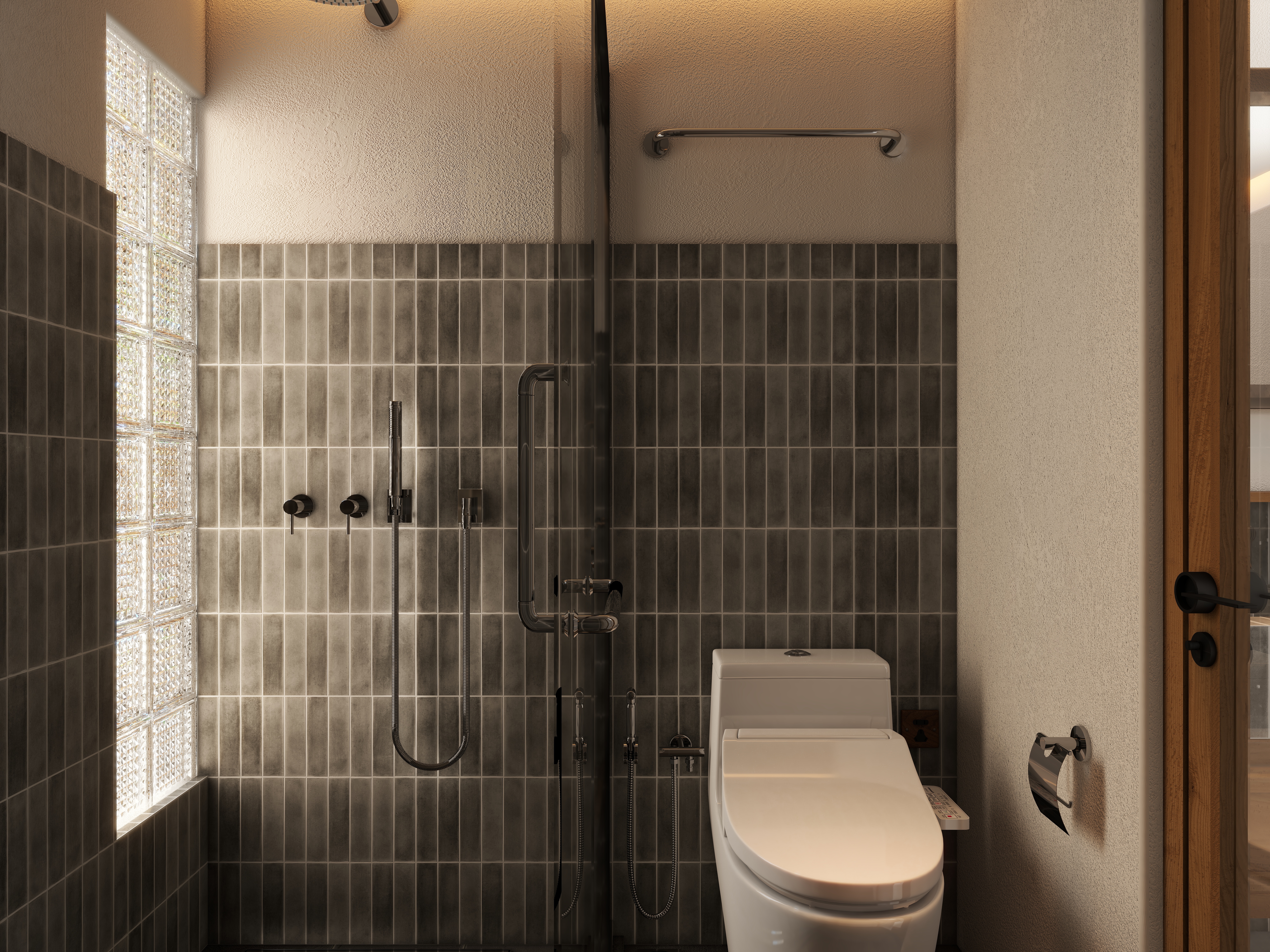 熬暖酱-重庆绿城春熙云庐自然主义私宅一层客卫装修效果图第1张