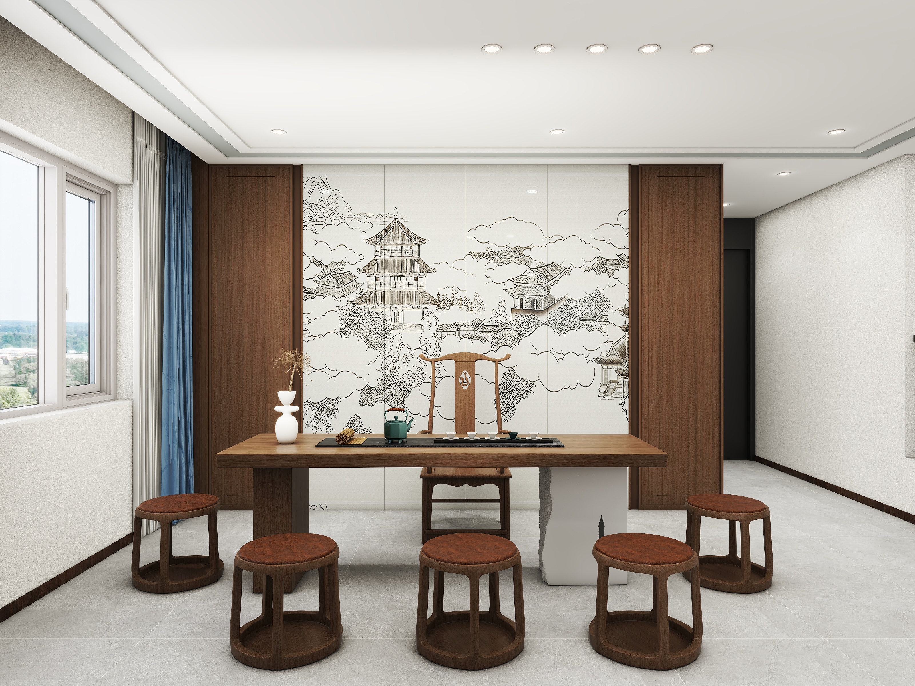 月墨轩-3542生活小区装修效果图