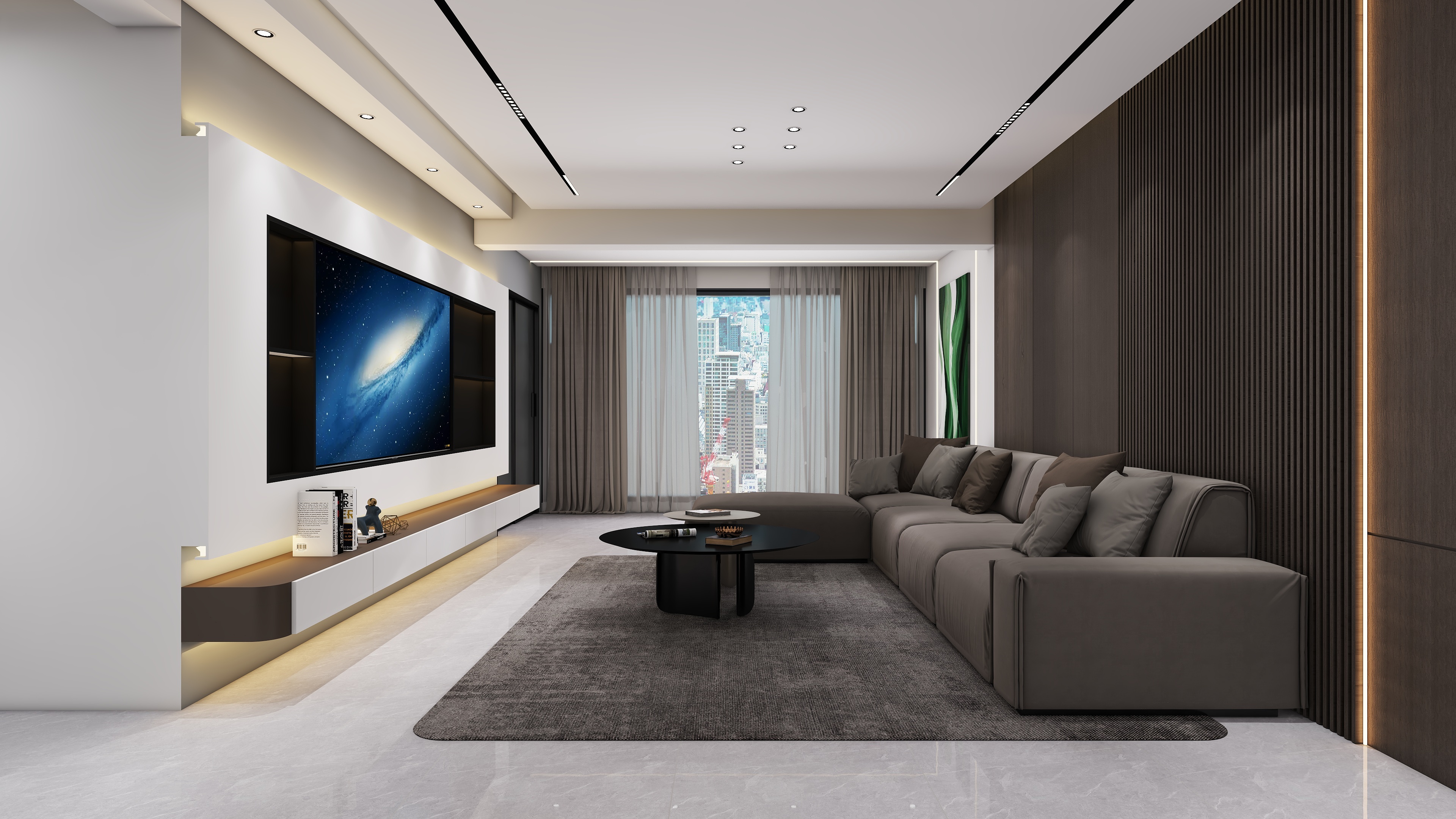 星空设计500一套-现代简约160㎡6室装修效果图