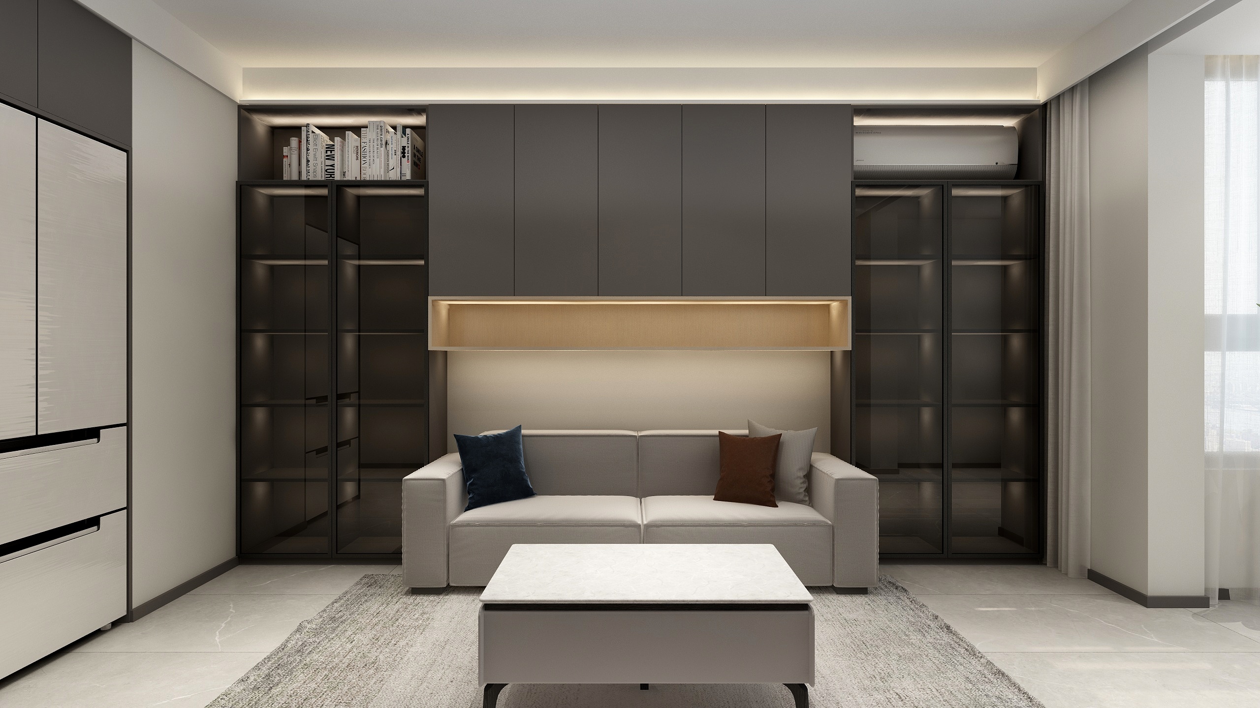 连瑞雪-现代简约黑白70m²装修效果图