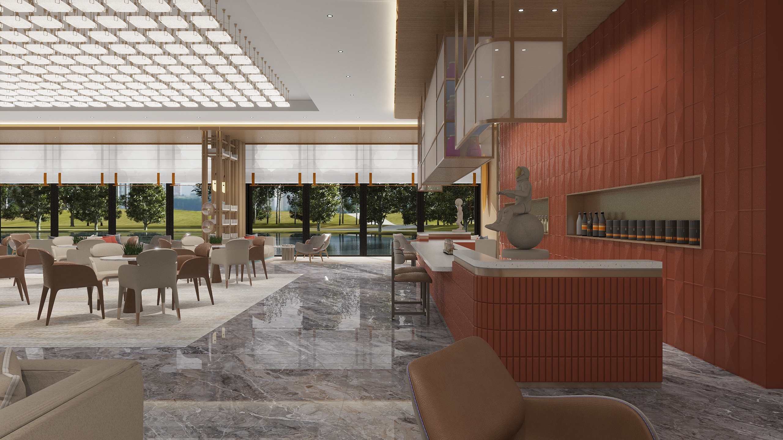 哈密*室内*设计-售楼处洽谈区装修效果图