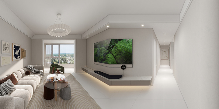 姚本峰-书香雅苑130-现代奶油风-装修设计方案