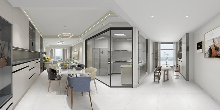 钟鹏-海程名居 3栋1603唐叔家全景效果图-装修设计方案