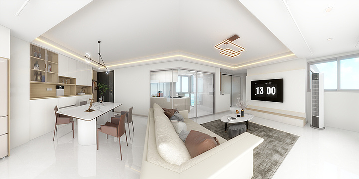 家装设计H-四季阳光6-2-801-装修设计方案