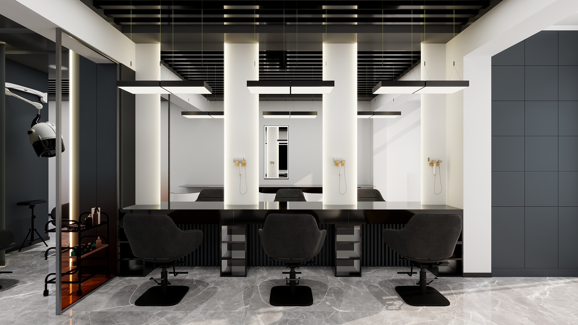 柳渡-理发店-装修设计方案