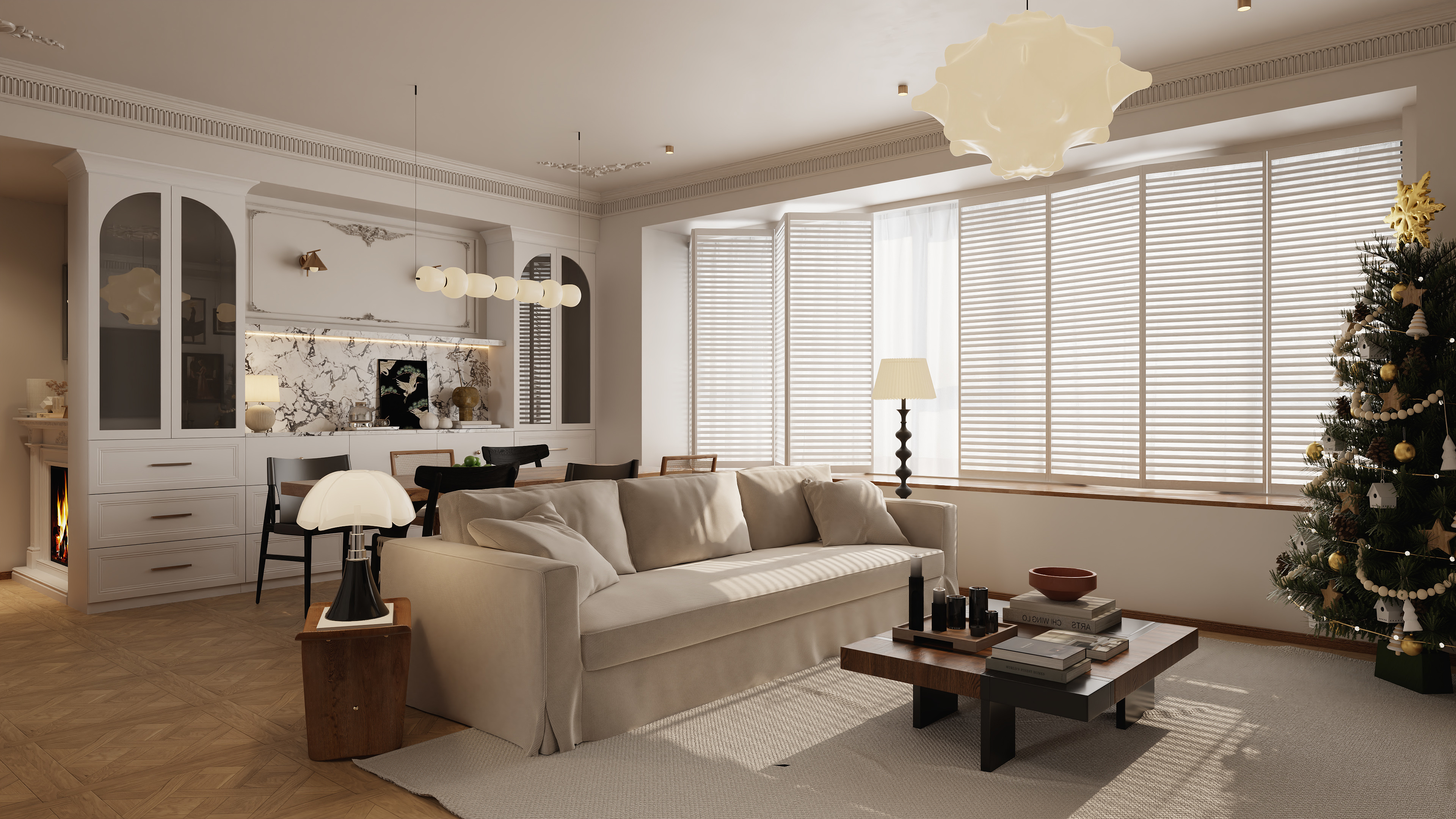 dingfei188-奶油中古法（横厅）-装修设计方案