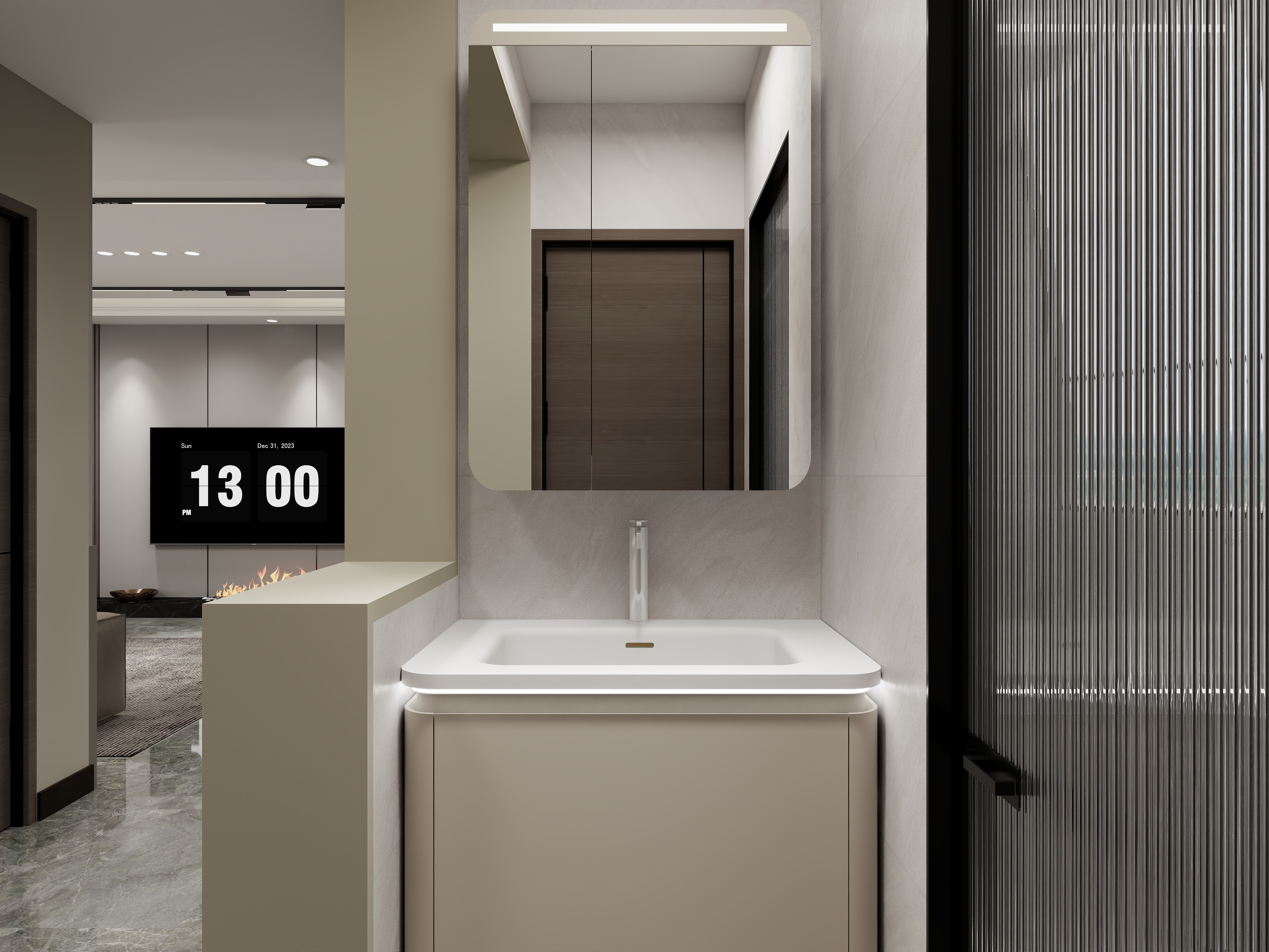 艺雅丽-110平方现代简约 装修效果图