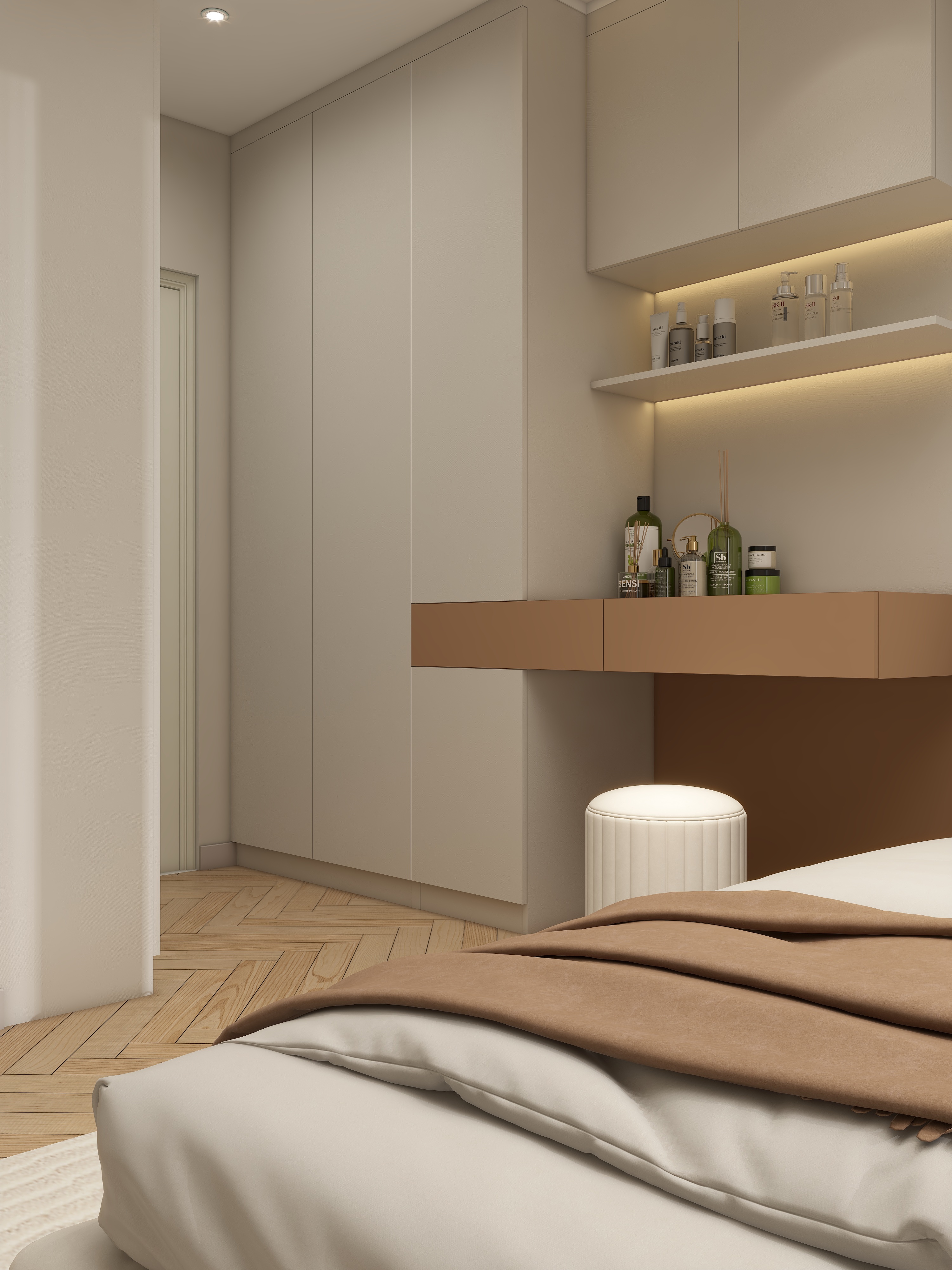 壹诺设计工作室-法式奶油 一层主卧装修效果图第1张