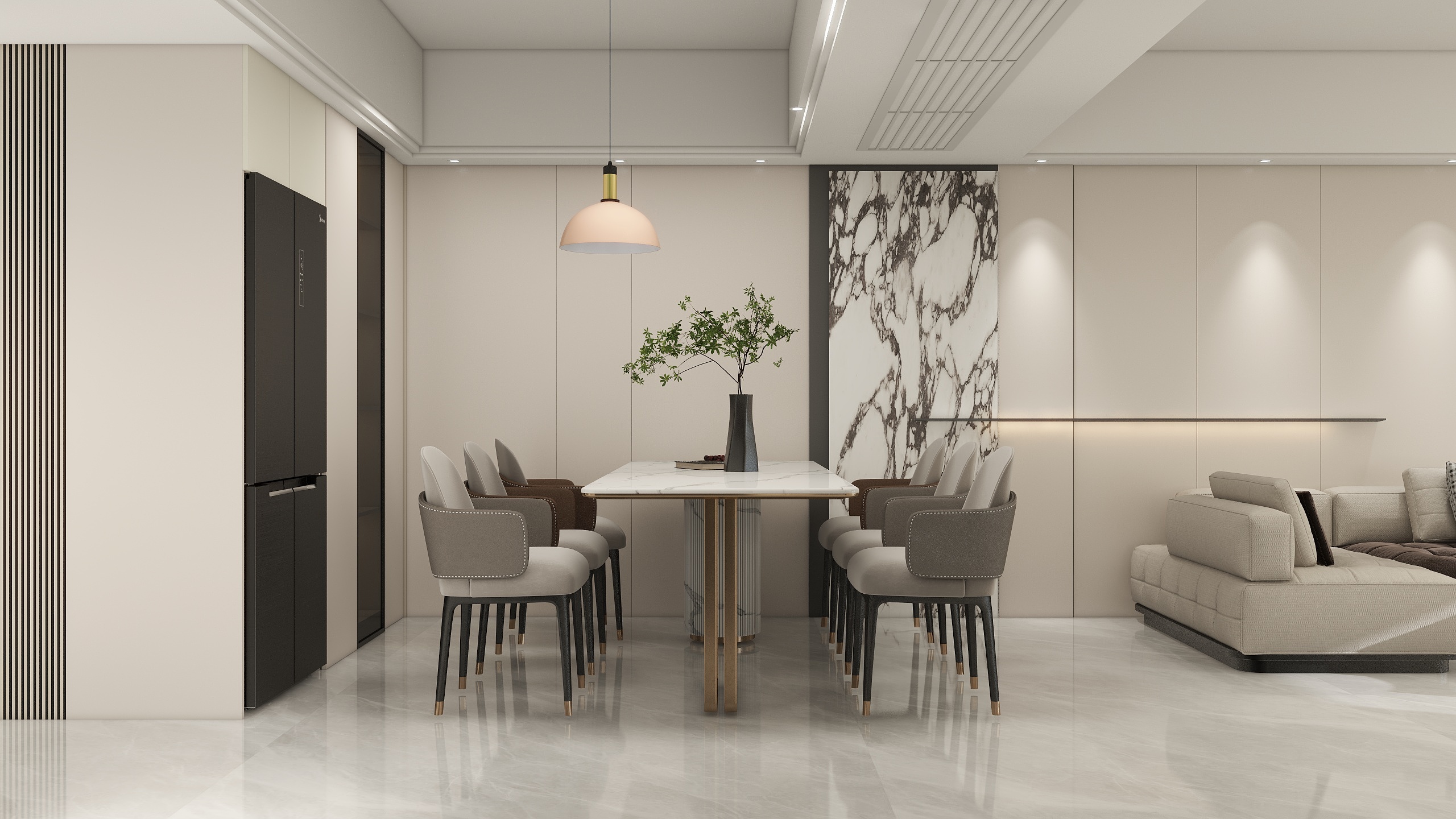 汕头HCVeKb-120平3房现代简约风格-装修设计方案