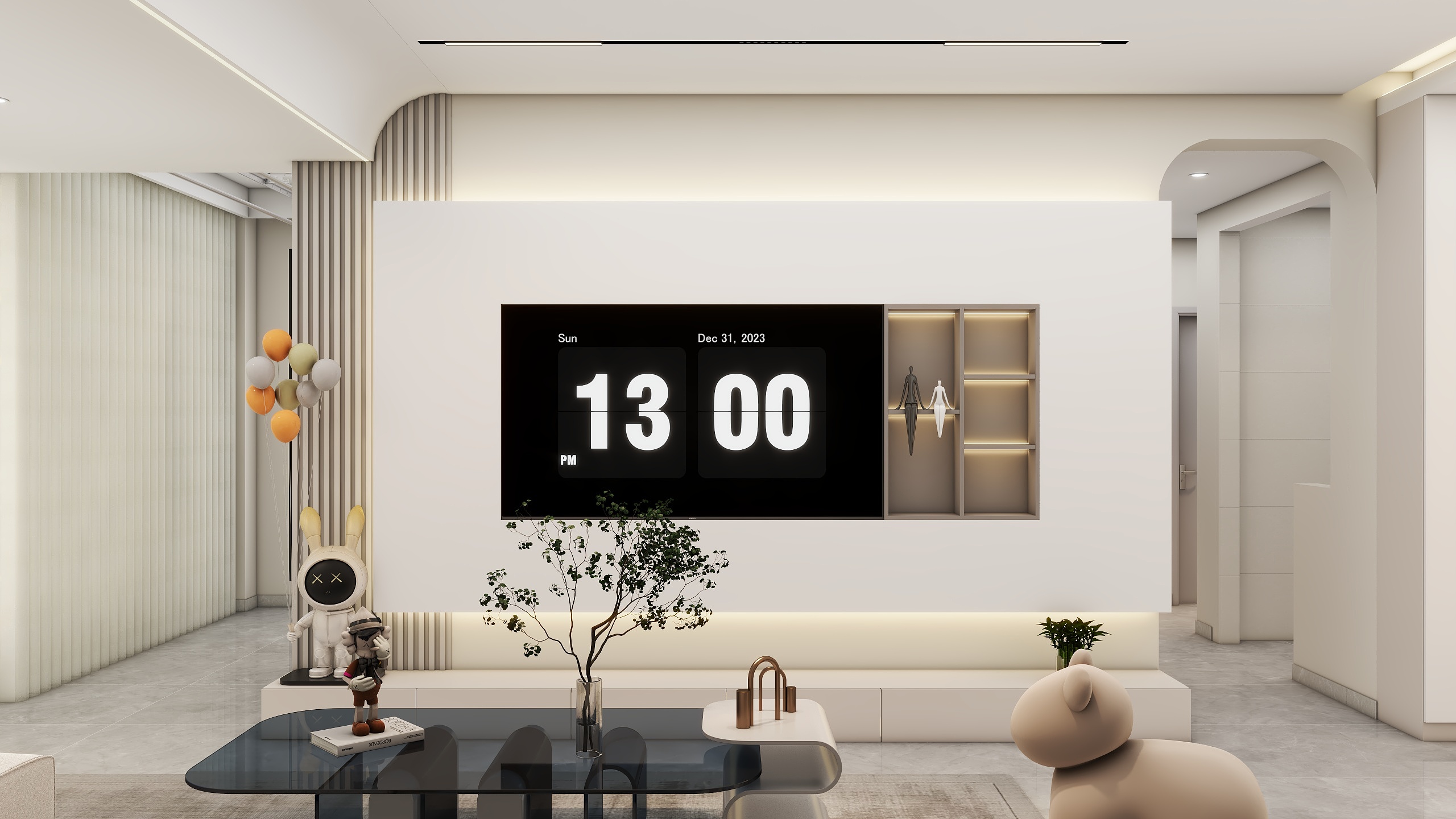 Mr.和-设计-130㎡3室现代奶油-装修设计方案