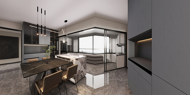 吃面加蒜-塞纳湖畔156平方-装修设计方案